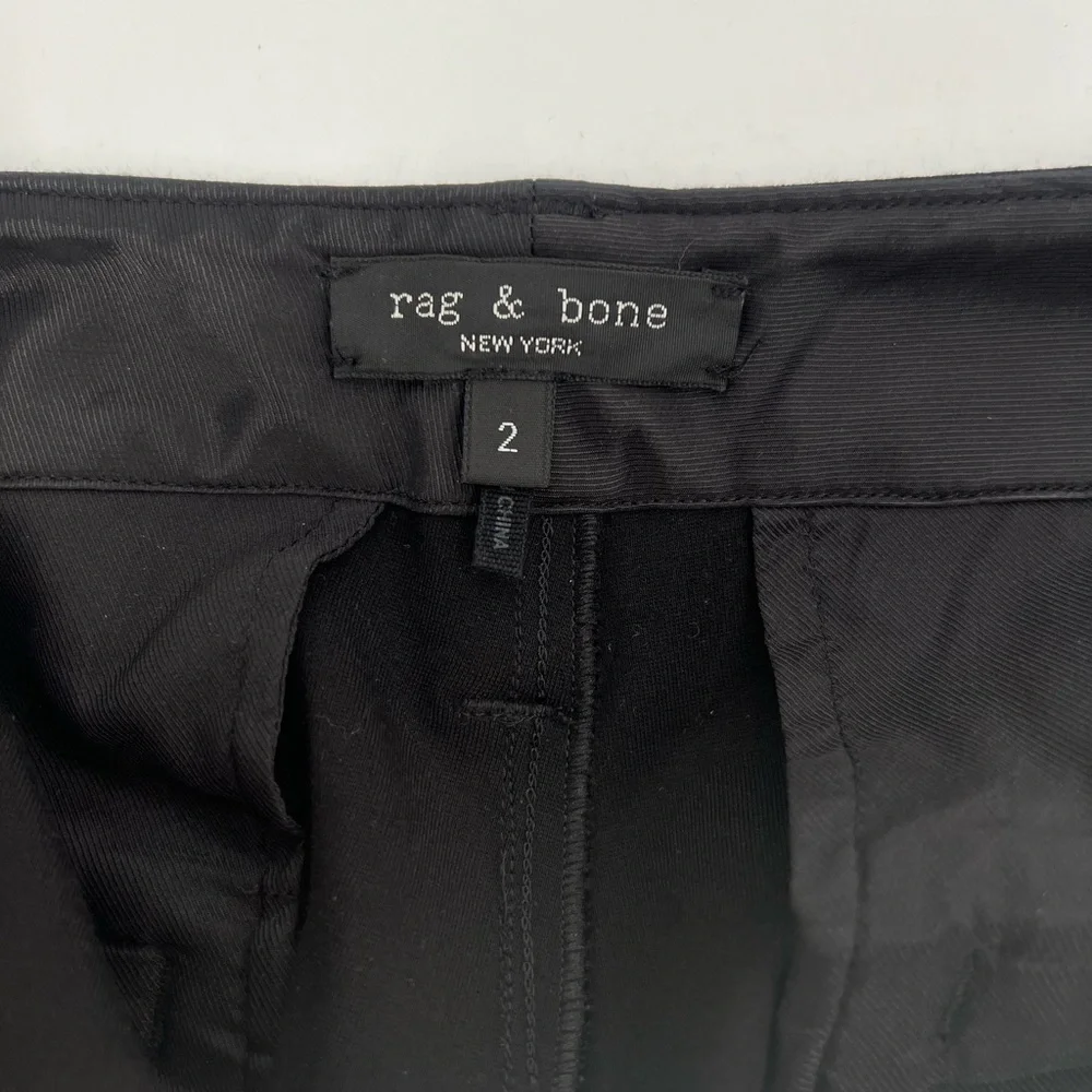 rag & bone Black Sofie High Waist Wide Leg Ponte Knit Trouser Pants 2 Two - Picture 7 of 12